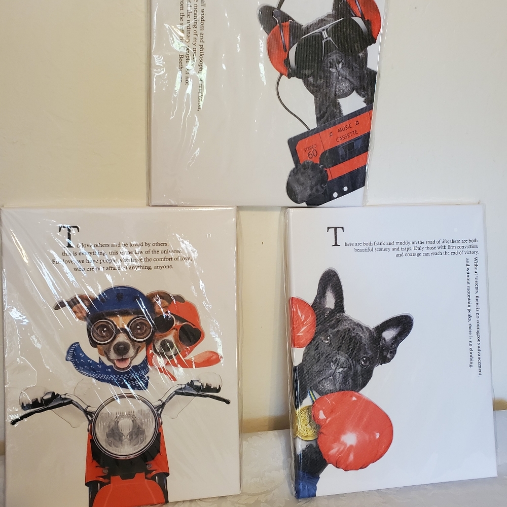 CANVAS ART DOG ART NEW